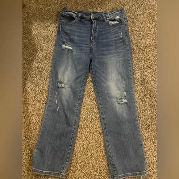Risen OG Distressed Straight Leg Denim - Picture 2 of 3